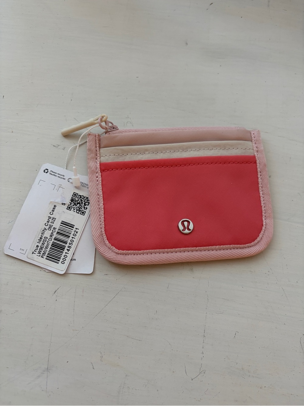 Lululemon True Identity Card Case - Coral and Pink NWT